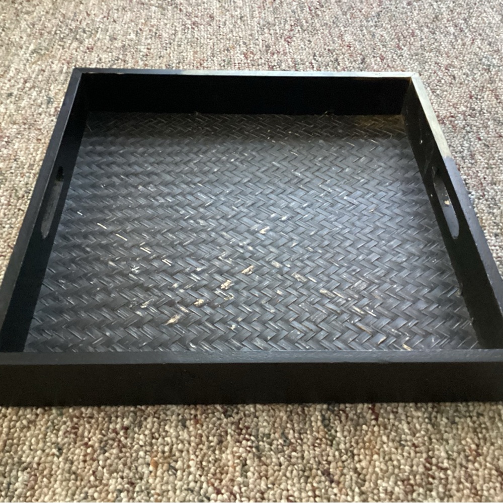 coffee tray, sofa tray guc , genuine wood frame and base